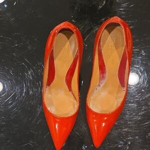 Sergio Rossi Red Patent Leather Heels